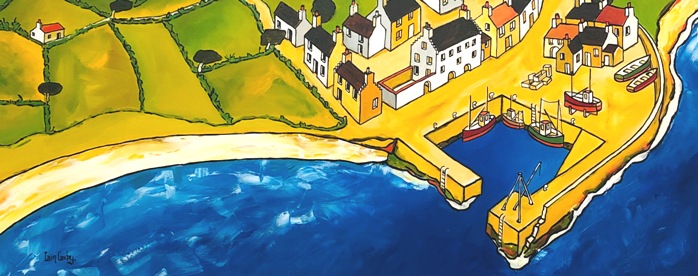 'The Long Beach Before Crail ' by artist Iain Carby